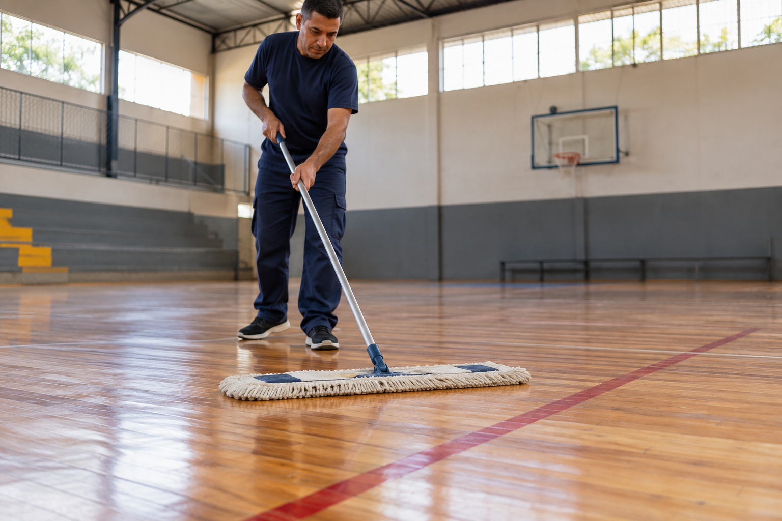 Manutenção Preventiva de Piso Esportivo de Madeira